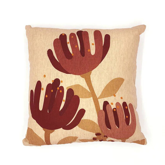 Raw Collection : Pohutukawa Linen Cushion Cover 100 percent home