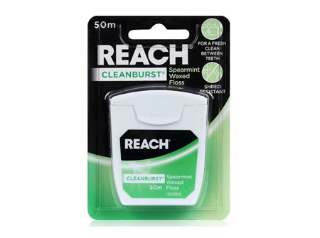 Reach Cleanburst Spearmint Waxed Floss 50m