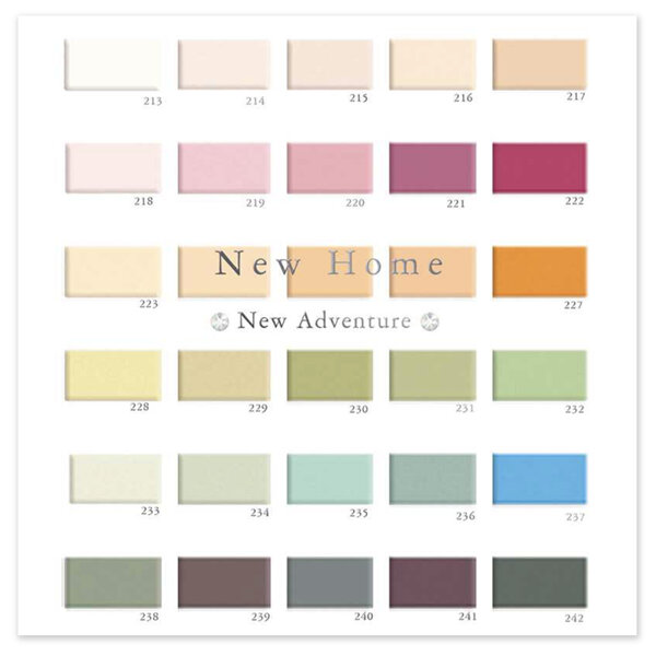 Real & Exciting New Home Card Colour Swatches