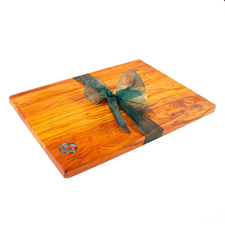 rectangle chopping board medium heart rimu - paua koru