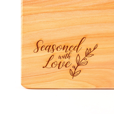 Rectangle Chopping Board Medium with Seasoned with Love