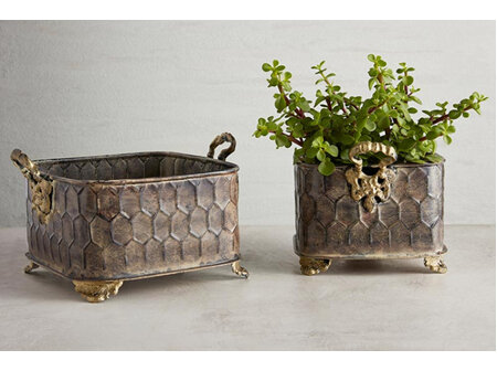 Rectangle Embossed Planter - Large
