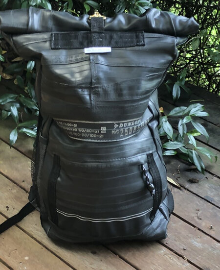 Recycled Inner Tube Rolltop Backpack, Ref U51