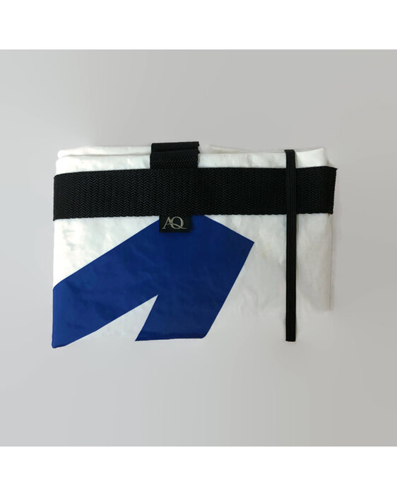 Recycled sail bag folded to fit into your handbag, made in NZ.