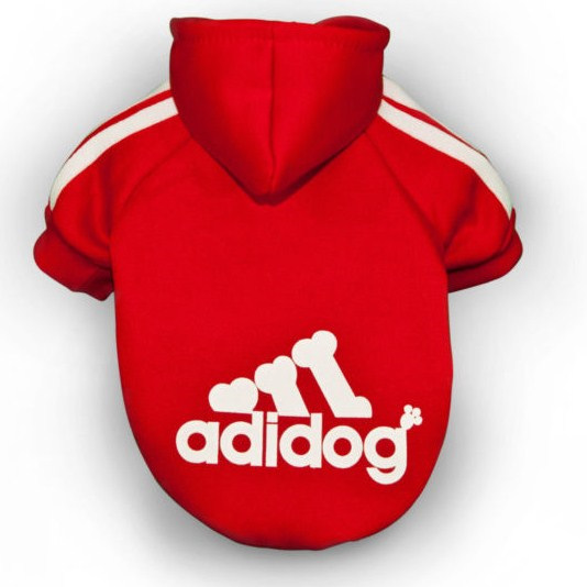 red adidog hoodie