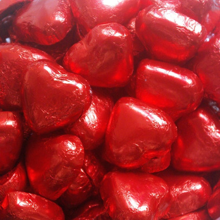 Red Chocolate Hearts - 100 gram