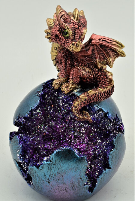 Red Dragon On Crystal Ball with LED