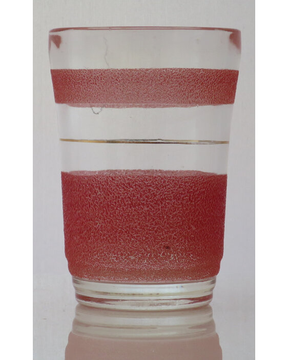Red frosted tumbler