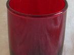 Red glass tumblers