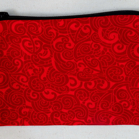 Red Koru Pencil Case - Medium