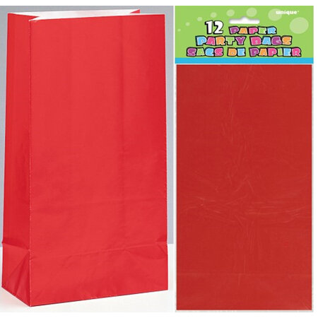 Red paper bags - 12