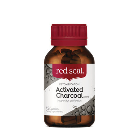 Red Seal Activated Charcoal 300mg 45 Capsules