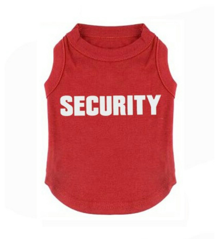 Red security shirt