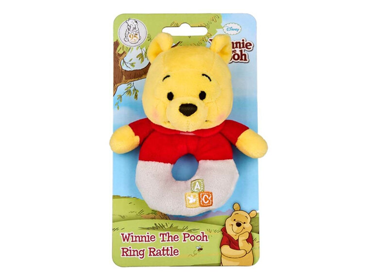Red Shirt: Winnie the Pooh Ring Rattle baby bear