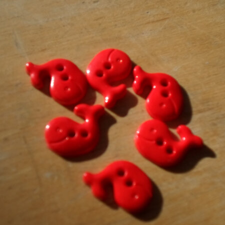 Red Whale Buttons