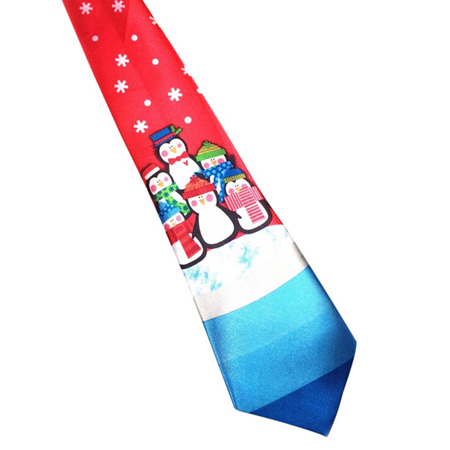 RED WITH PENGUINS CHRISTMAS NOLVETY TIE