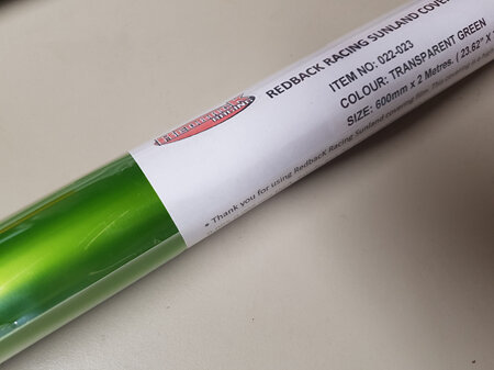 Redback "Transparent Green" 600mm x 2 Metre Roll