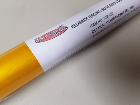 Redback  "Transparent Yellow" 600mm x 2  Metre Roll