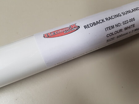 Redback  "White" 600mm x 2  Metre Roll