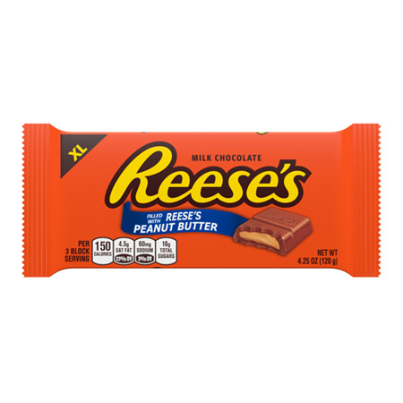Reece's milk chocolate filled with peanut butter 120gm XL size