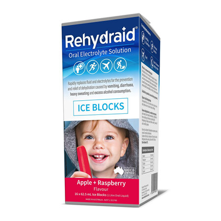 REHYDRAID ICEBLOCKS APPLE RASPBERRY 1L 16