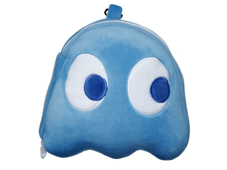 Relaxeazzz Pac-Man Blue Ghost Travel Pillow & Eye Mask Set