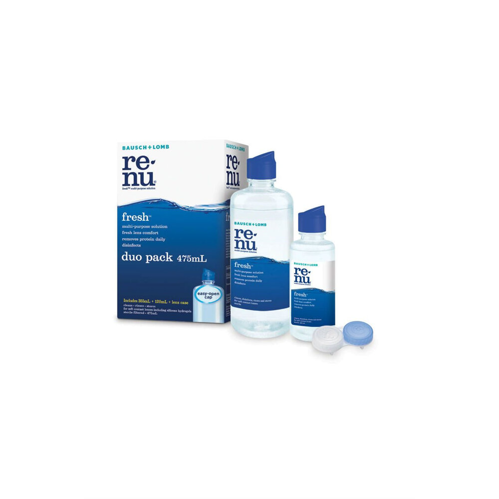 RENU Fresh Multi Purpose Duo Pack 355ml + 120ml Contact Lens Solution with Lens Case