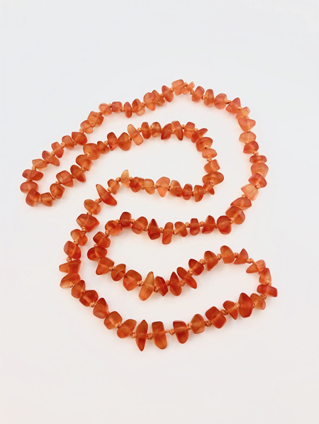Resin Bead Necklace - Orange