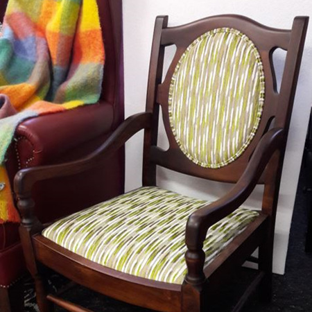 Reupholstered  & Restored Antique Chair