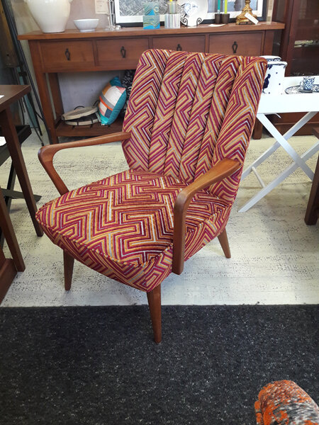 Reupholstered Retro Chair
