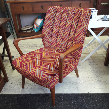 Reupholstered Retro Chair
