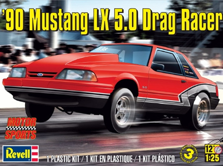 Revell 1/25 90 Ford Mustang LX 5.0 Drag Racer (RMX4195)