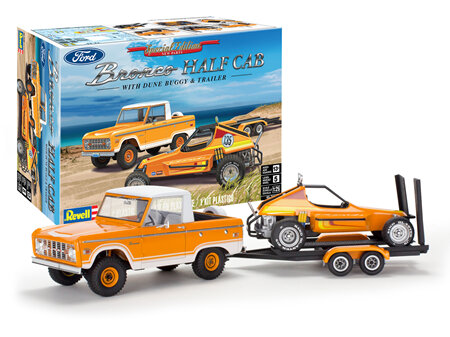 Revell 1/25 Ford Bronco Half Cab with Dune Buggy & Trailer (RMX7228)