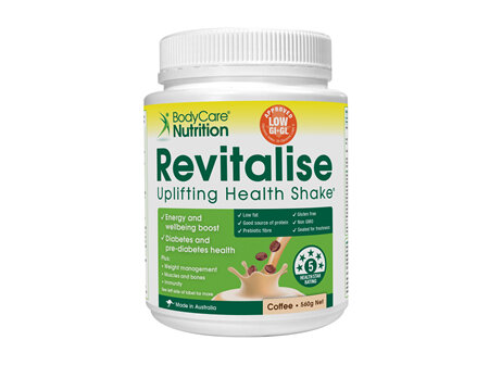 Revitalise Uplifting Health Shake Coffee 560g by BodyCare Nutrition