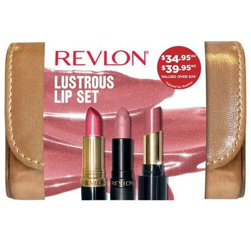 Revlon Lustrous Lips 3 Piece Gift Set lipstick