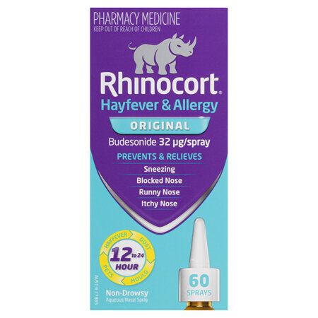 Rhinocort Original 32mcg Hayfever & Allergy Nasal Spray 60 Dose Pack