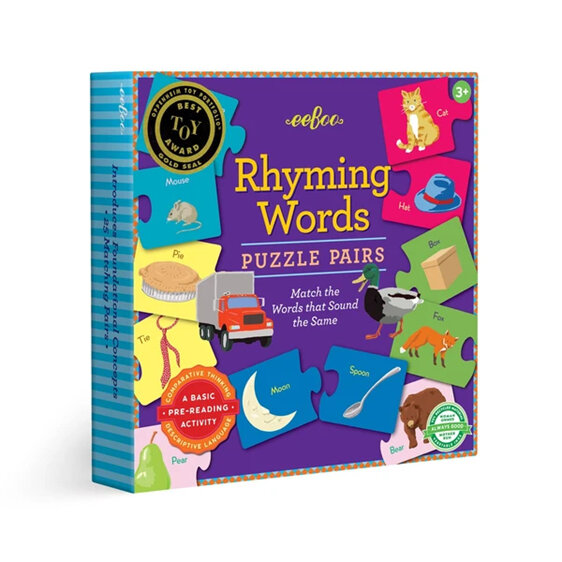 Rhyming Puzzle Pairs eeboo literacy preschool