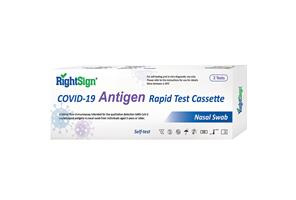 RightSign COVID 19 Antigen Test (Nasal Swab) Self Test 2 Pack