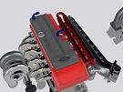 RMK 3D Printed Resin 1/24-1/25 Billet Ford Barra Turbo Engine