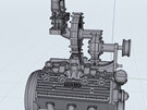 RMK 3D Printed Resin 1/24-1/25 Flathead with Frenzel Supercharger Engine