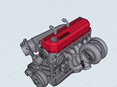 RMK 3D Printed Resin 1/24-1/25 Nissan Holden RB30 DET SOHC Turbo VL Commodore RB