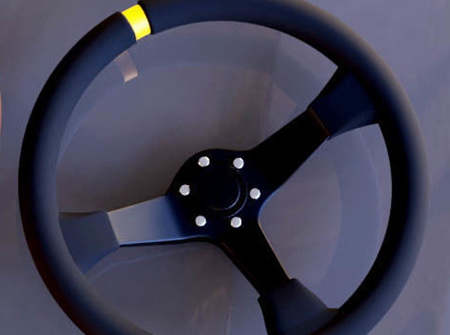 RMK 3D Printed Resin 1/24-1/25 Racing Steering Wheel
