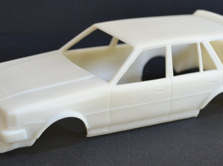 RMK 3D Printed Resin 1/25 KE70 Twin Light Corolla Wagon Wide Body - Premium White