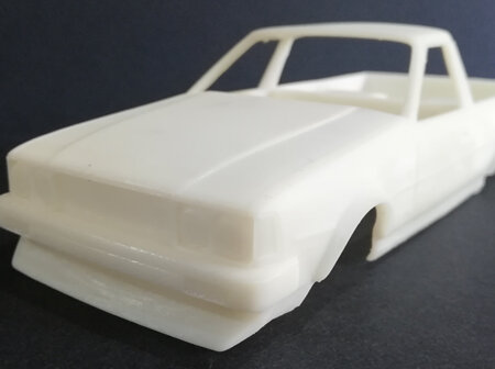 RMK 3D Printed Resin 1/25 KE70 Twin Light Tubbed Corolla Ute - Premium White
