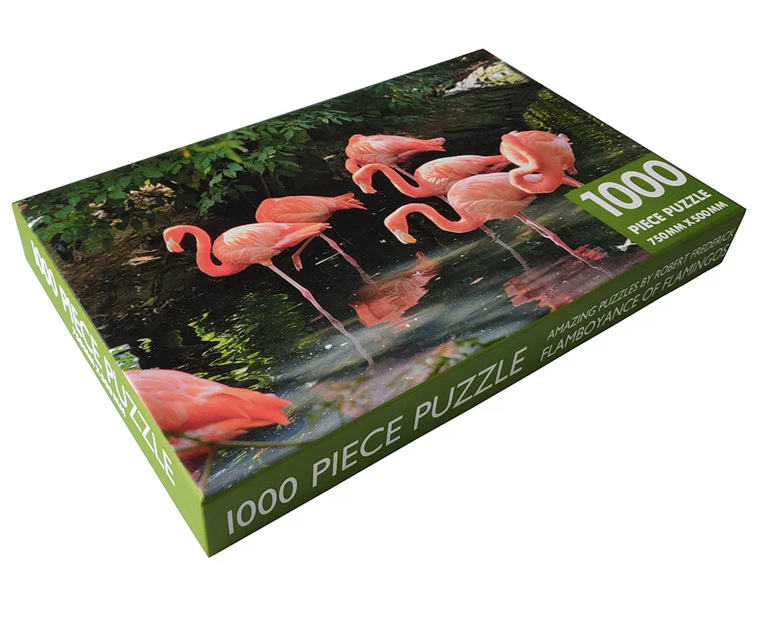 Robert Frederick 1000 Piece puzzle Flamingo's buy at www.puzzlesnz.co.nz