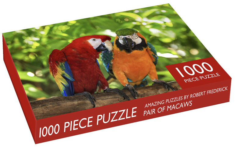 Robert Frederick 1000 Piece Puzzle Macaws buy at www.puzzlesnz.co.nz