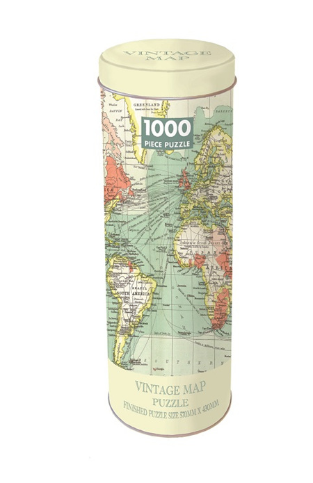 Robert Frederick Gifts 1000 Piece Jigsaw Puzzle In A Tin - Vintage Map