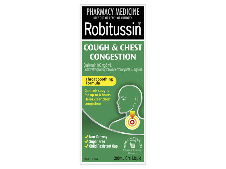 Robitussin Cough & Chest Congestion Vanilla Cherry 200Ml