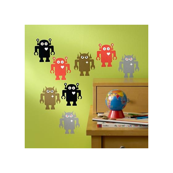 robot removable decal stickers for boys room decor