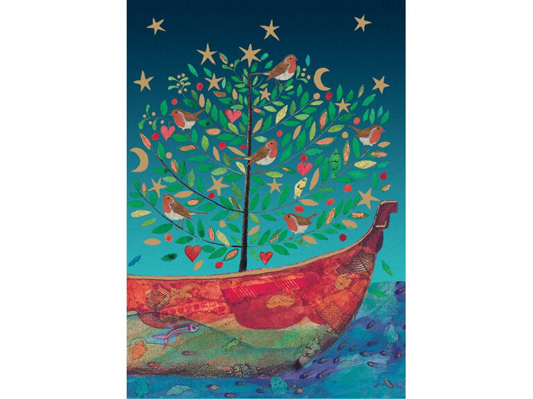 Roger La Borde Christmas Card Pack of 5 | Boat Tree